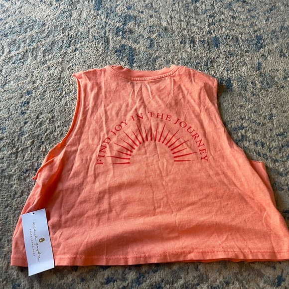 Spiritual gangster find the joy in the journey Callie crop tank top NWT XS - Picture 3 of 5